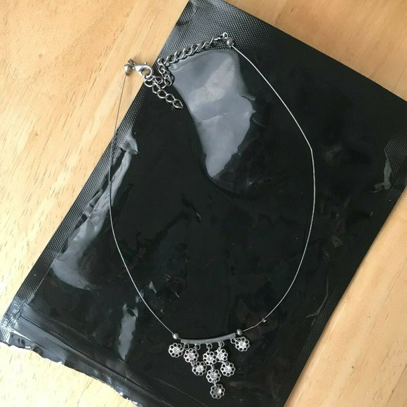 Handmade Vintage Crystal Choker Necklace 3" extend - Picture 2 of 10